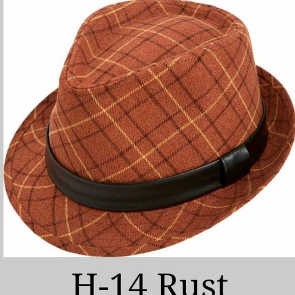 MEN'S MONTIQUE STINGY BRIM PLAID FEDORA HAT. - Picture 1 of 7